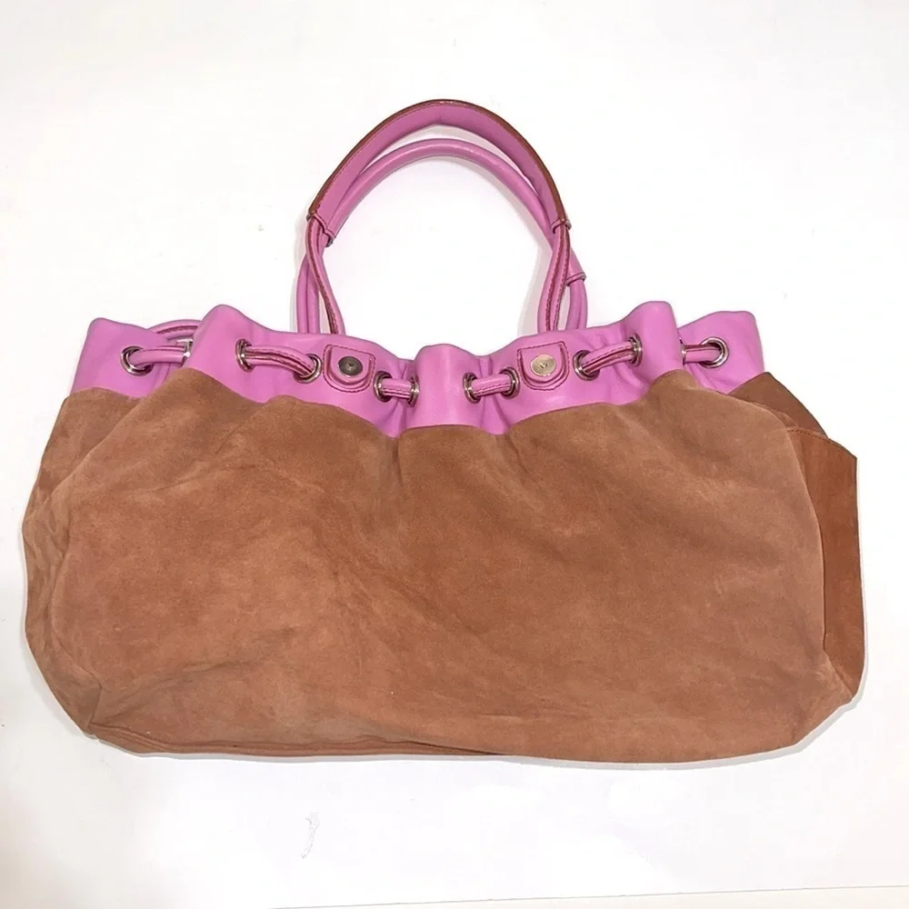 Tanner Krolle Pink Leather Tote Bag